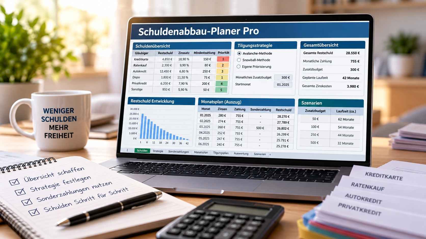 Schuldenabbau-Planer