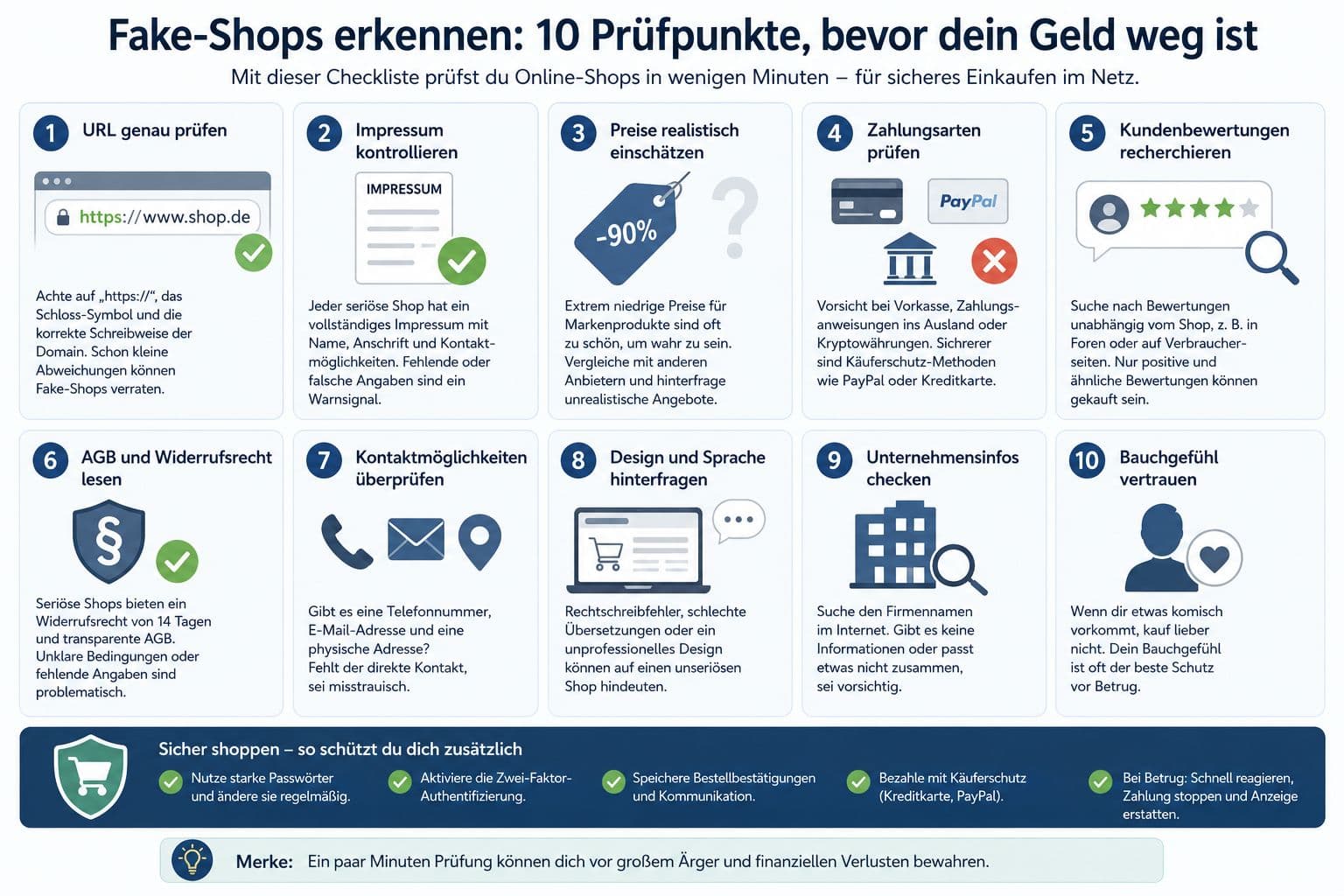 Fake-Shop in 5 Minuten erkennen