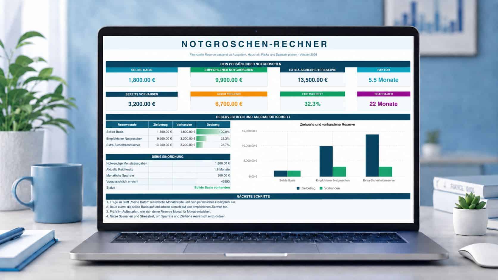 Notgroschen-Rechner Kostenloser Notgroschen Rechner
